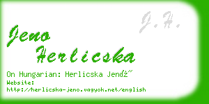 jeno herlicska business card